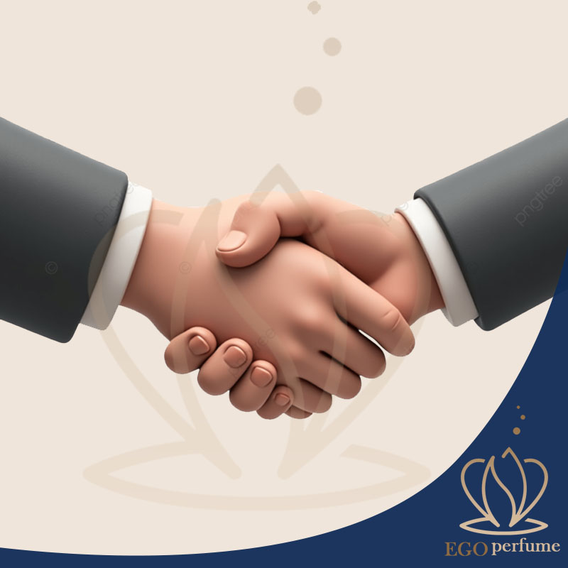 اعتبار برند: راز موفقیت کسب‌وکارها در دنیای رقابتی امروز. دست دادن دو تا مرد